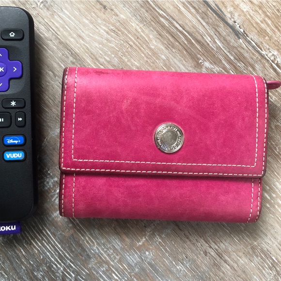Coach Pink Leather Wallet ❤️ - Picture 1 of 3